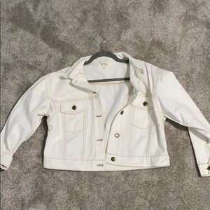 Francescas white cropped jean jacket